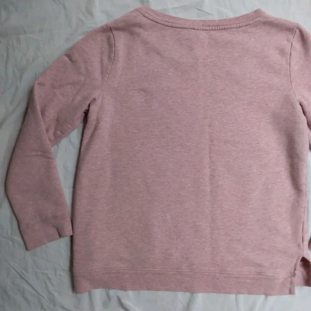 Talbots Pink Snowflake Sweatshirt Cozy Cabincore Ski Lodge Women's Size M - Picture 7 of 10